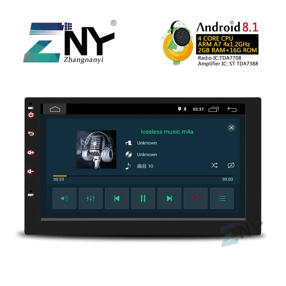 Excellent 2019 Super Slim Design 7" HD Android 8.1 In Dash Car Stereo GPS Navigation Auto Radio FM RDS Audio Video WiFi Multimedia System 3