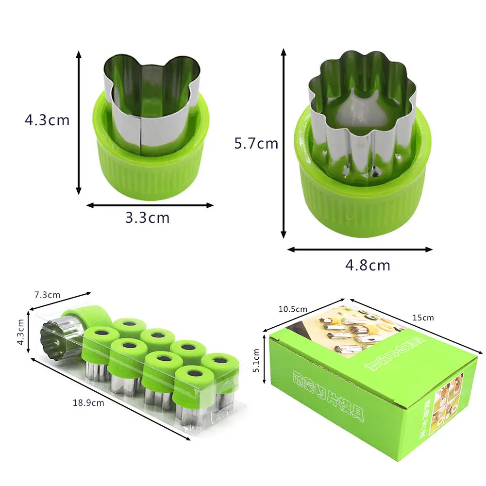 Набор форм для резки овощей и фруктов, креативная форма для печенья, мультяшная форма для животных, пищевой трафарет, форма для печенья