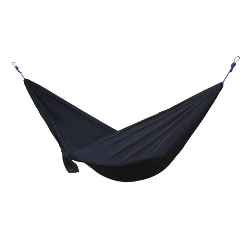 Single Double Hammock Adult Outdoor Backpacking Travel Survival Hunting Sleeping Bed Portable With 2 Straps 2 Carabiner 