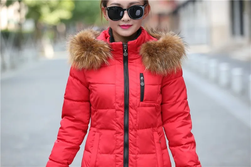 Осень Зима Новая модная женская пуховая куртка темперамент Досуг сохраняет тепло с капюшоном большой ярдов хлопковая стеганая куртка пальто G321
