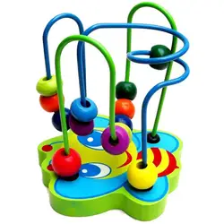 Деревянный малыш раннего Развивающие игрушки для детей круг первую бусинку Coaster лабиринт Монтессори дети игрушки 3D Логические игры подарок