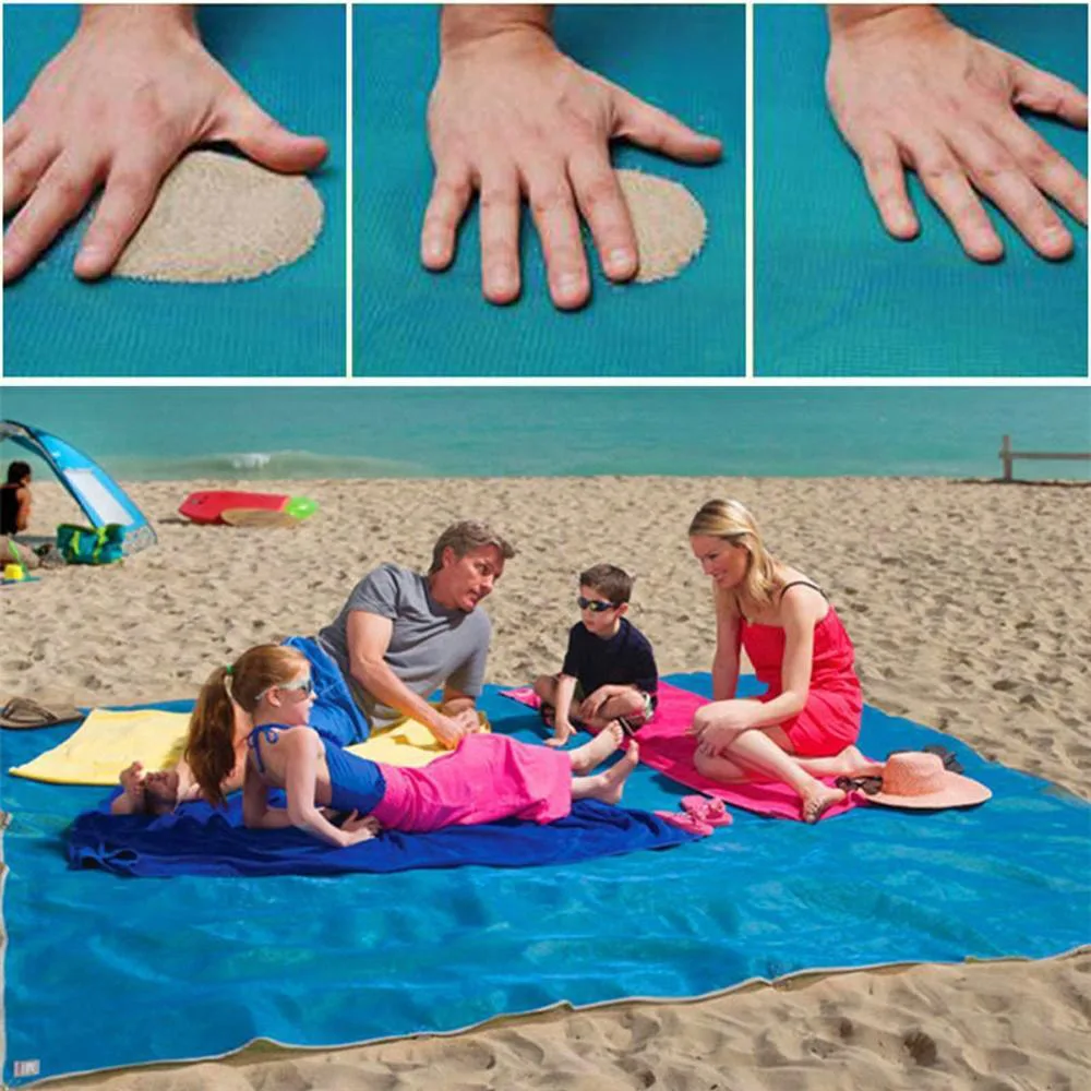 

Magic Beach Mat Sand Free Mat Beach Folding Beach Mat Sandless Outdoor Waterproof Portable Beach Blanket Camping Picnic Mat