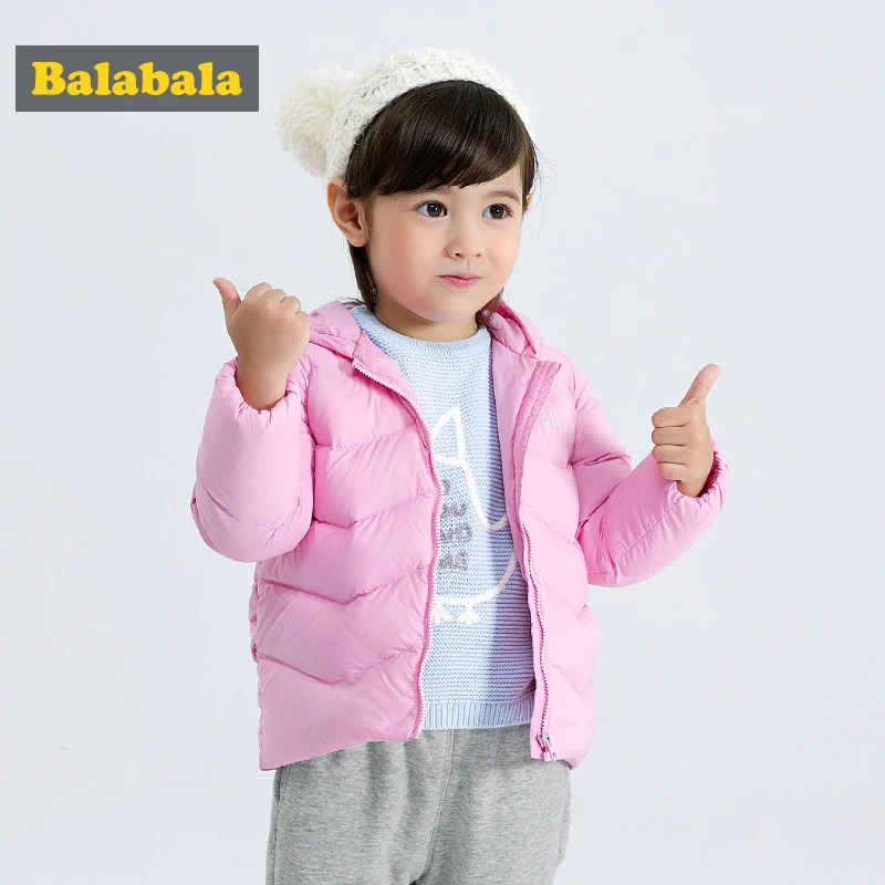

balabala Kids Winter warm parka Hooded down jackets For Girls Parkas Baby Girl Warm Coat Princess Children Thicken Outerwear