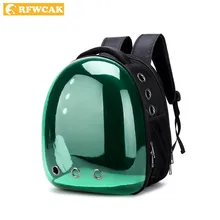 RFWCAK дышащая маленькая переносная сумка для домашних животных портативный рюкзак для путешествий на открытом воздухе капсула для собак кошек прозрачная переносная клетка