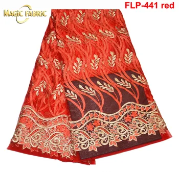 

Latest african french laces 2017 Embroidered tulle french net lace african lace fabric For woman FLP-441