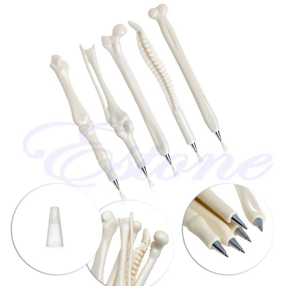 

5pcs Creative Ball point Pen Bone Shape Nurse Student Doctor Stationery Gift New 10166