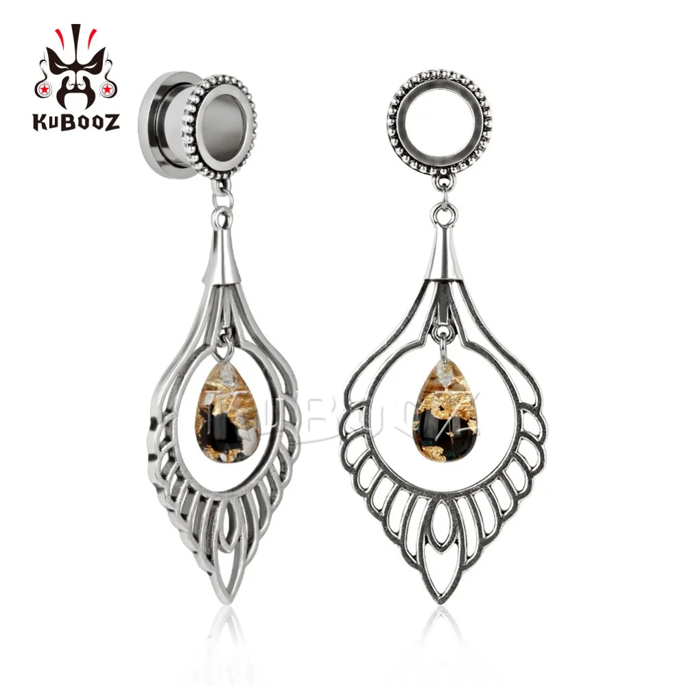 Wholesale Price Ear Piercing Gauges Stainless Steel Dangle Plugs