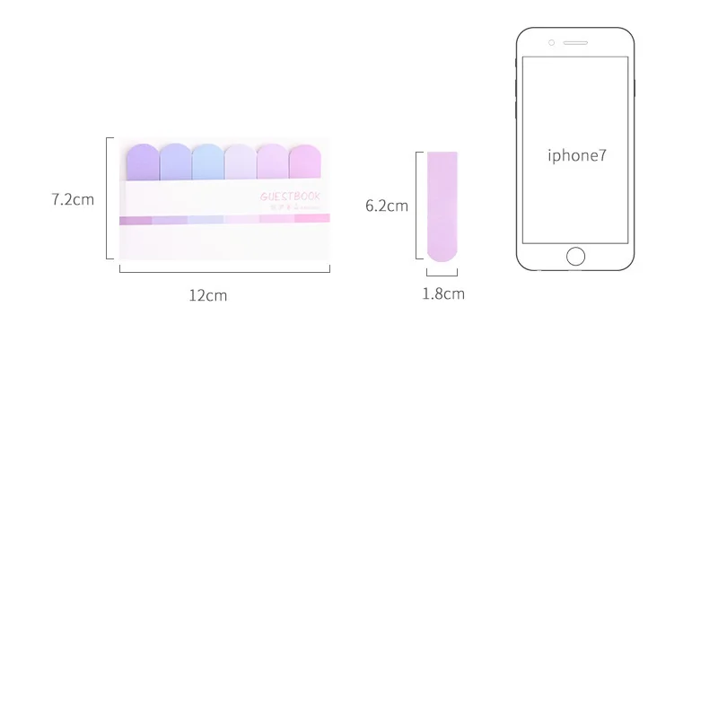 4 шт цветные этикетки мини-маркеры радужные блокноты для заметок Гостевая книга наклейки Скрапбукинг Канцелярские товары офисные школьные принадлежности F966