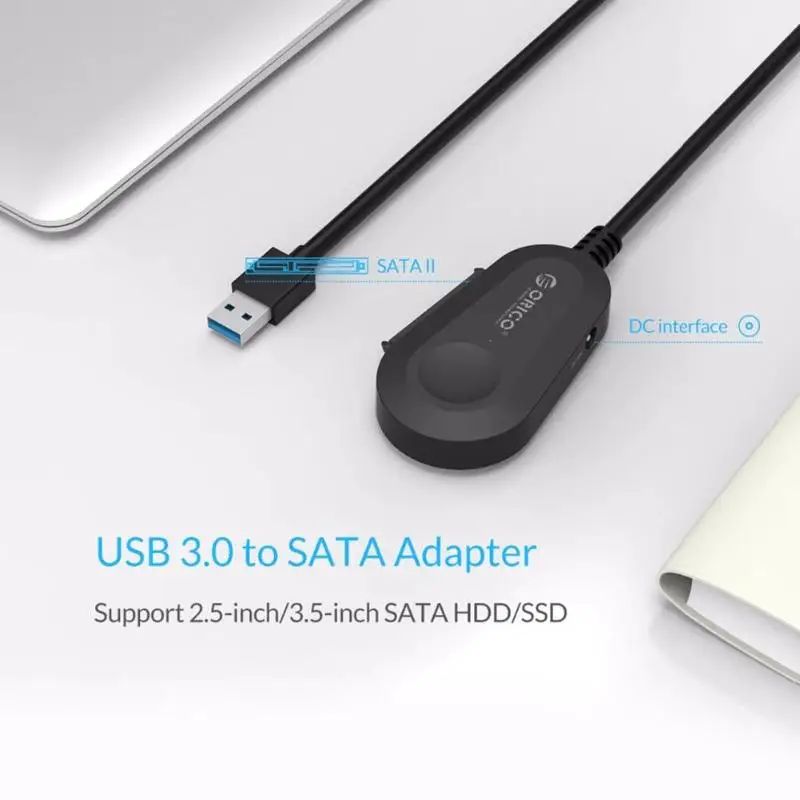 ORICO 35UTS USB 3,0-SATA Кабель-адаптер для 2,5/3,5-дюймового жесткого диска/SSD с US EU 12V 2A AC DC адаптер питания