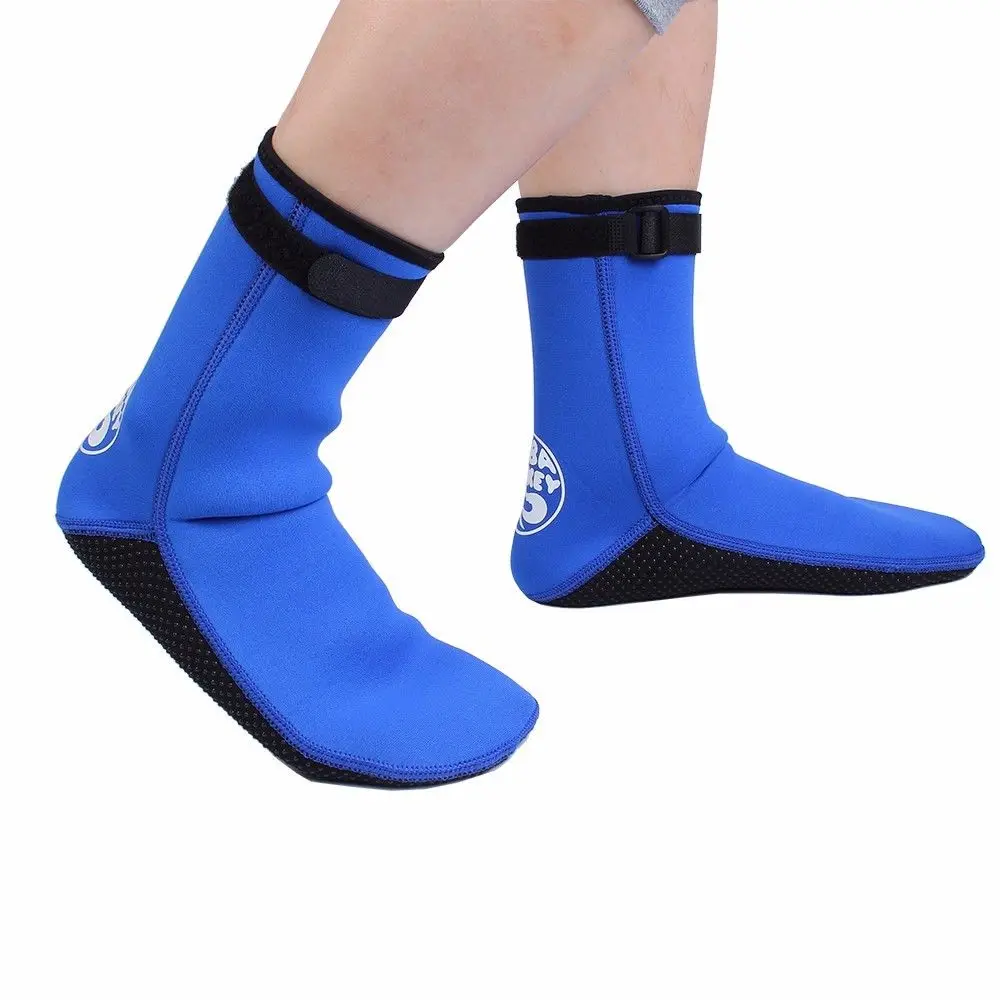 

1 Pair 3MM Diving Socks Diving Boots Surfing Snorkeling Neoprene Non-Slip Seaside Shoes 4 colors