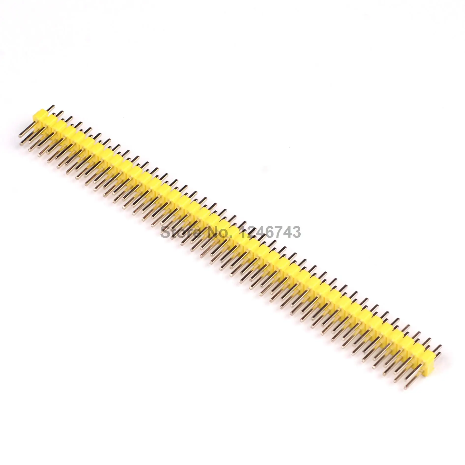 

20PCS 2*40P double Row Needle Straight Needle Pitch 2.54mm Yellow