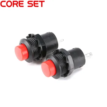 

10Pcs/Set Round Switch Button Reset Switch 250V/1.5A Light Switch Non Locking DS-425A DIY Touch Switch RED