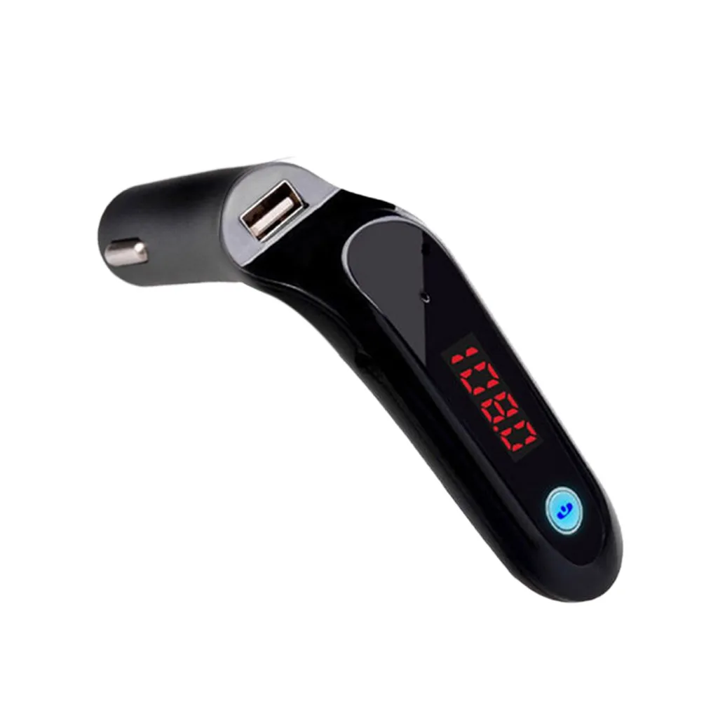 USB TF Card Support Charger Wireless Bluetooth Car Kit LCD Hands-Free FM Transmitter MP3 Music Player Mobile Phones Tablets