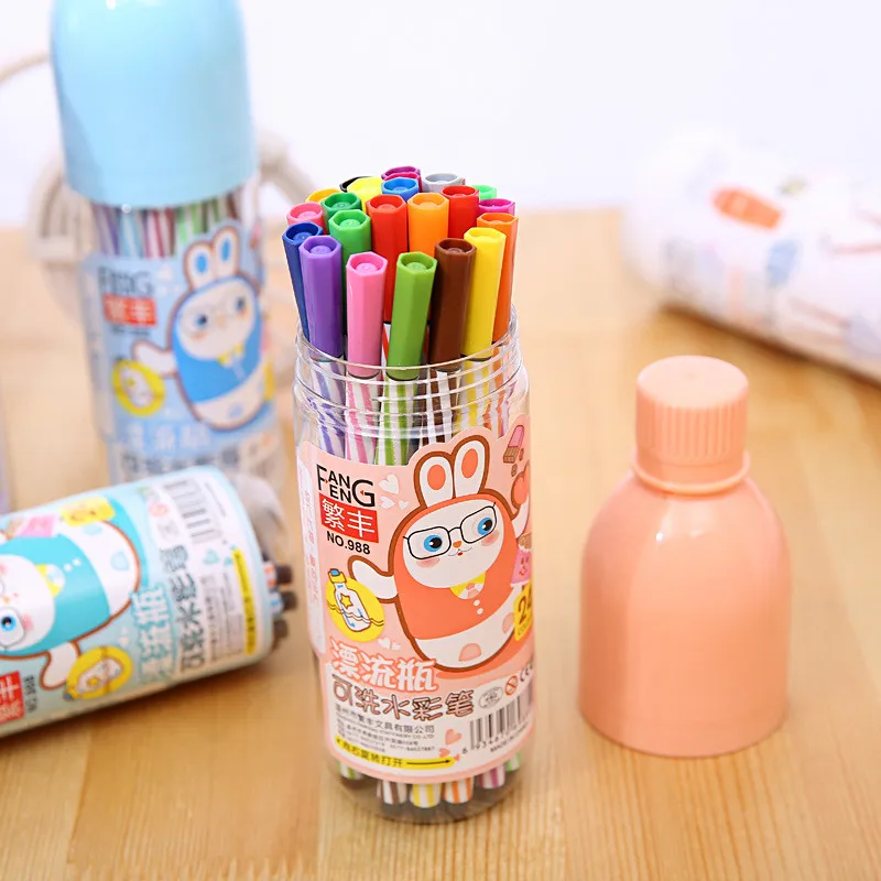 

1 Set 12 Color Drifting Bottle Watercolor Pen 16cm Bottled Brush Green Painting Supplies Watercolor Pens Color Art Markers