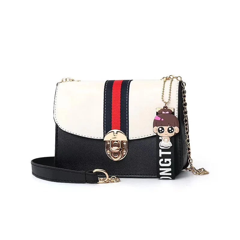 

618 new Shoulder Bags womens Small package Cover Stitching color Hasp Student girl Messenger bag Female Crossbody bag