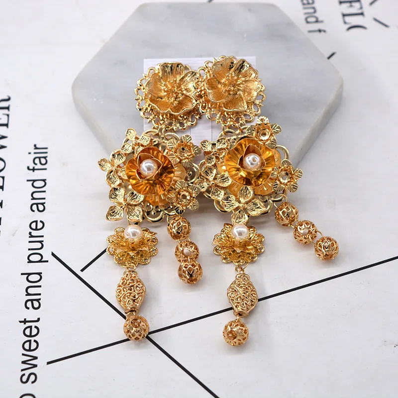 Sicily Summer Bohemian Holiday Flower Embossed Colorful Fruit Earrings