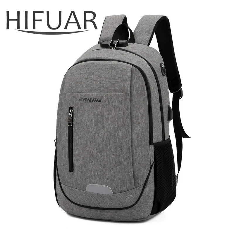 

New USB Charging School Backpacks College Student Shoulder Bag Schoolbag Women Men Casual Travel Bag Large Backpack External