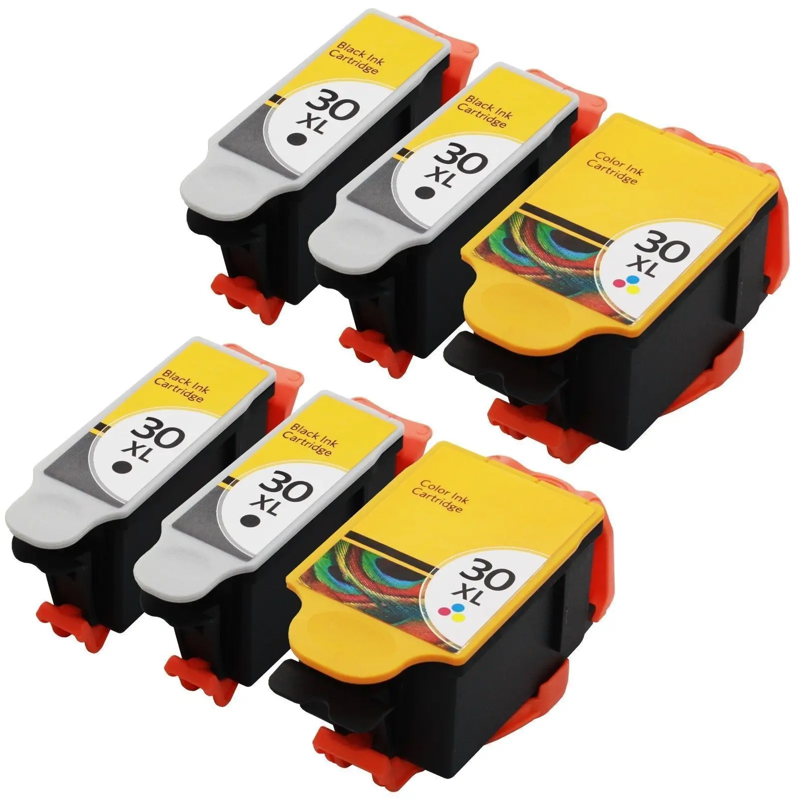 6 x Kodak 30XL черные и цветные совместимые картриджи для принтера ESP 3 2 s | Компьютеры