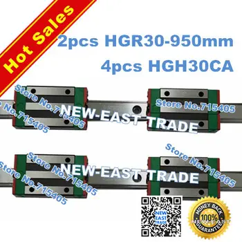 

whole sale HIWIN Linear Guide Rail HGR30 1lot 2pcs HGR30 950mm rail with 4pcs HGH30CA carriage