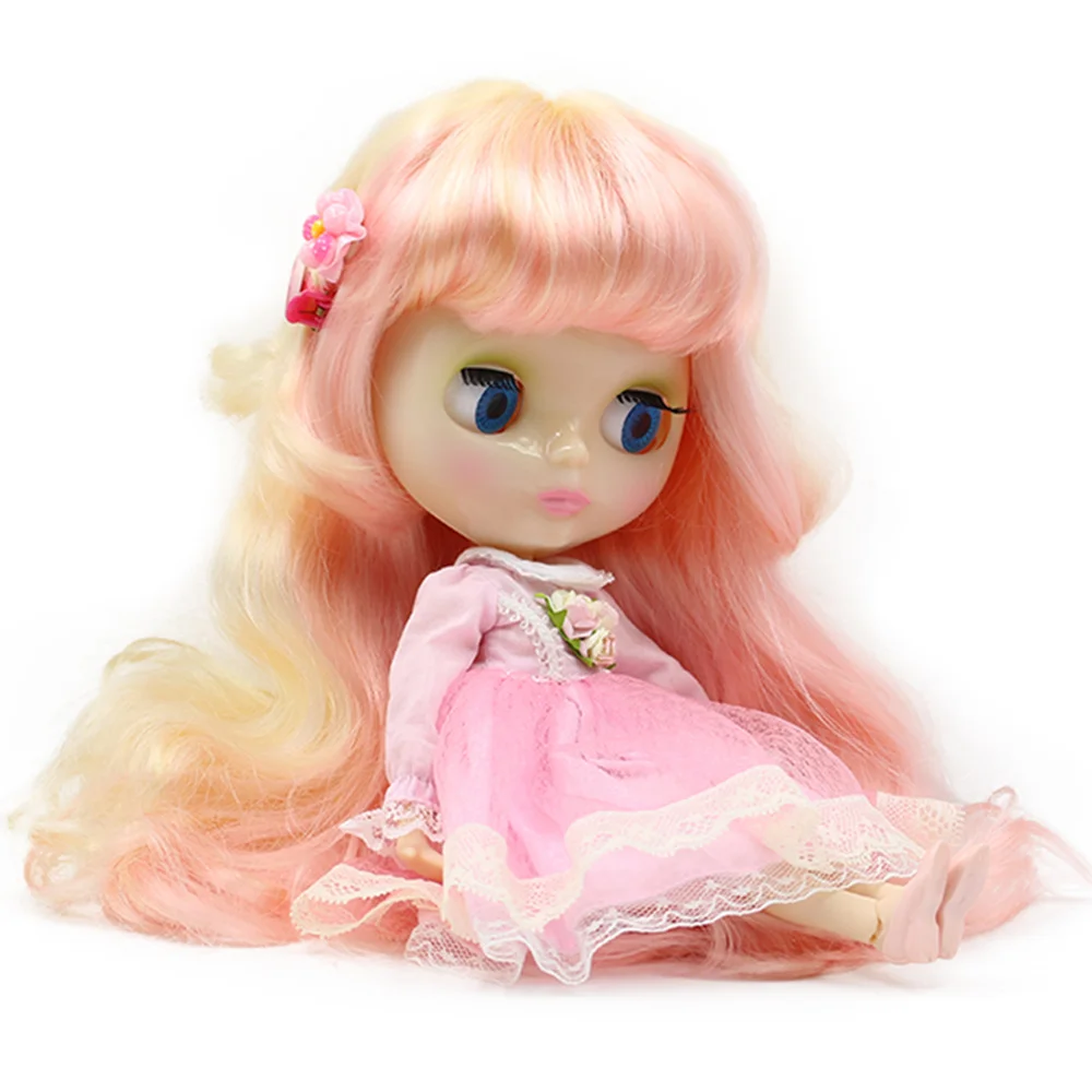 

ICY Nude Blyth Doll Series No.313/1010 Yellow mix Pink hair Suitable For DIY Change Toy Licca,Pullip,Jerryberry