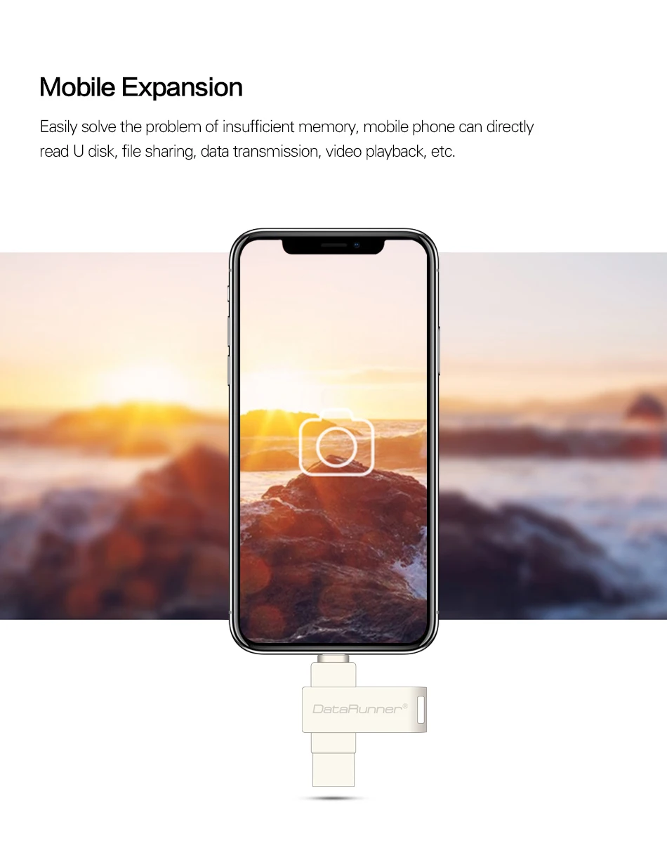 DataRunner OTG USB флеш-накопитель 128 ГБ USB флешка 3,0 флеш-накопитель 8 ГБ 16 ГБ 32 ГБ 64 ГБ флеш-накопитель USB 3,0 Флешка для iPhone/iPad/PC