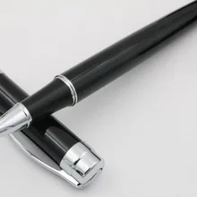 Baoer 027 в черно-белую полоску Серебряная отделка, металлическая шариковая ручка