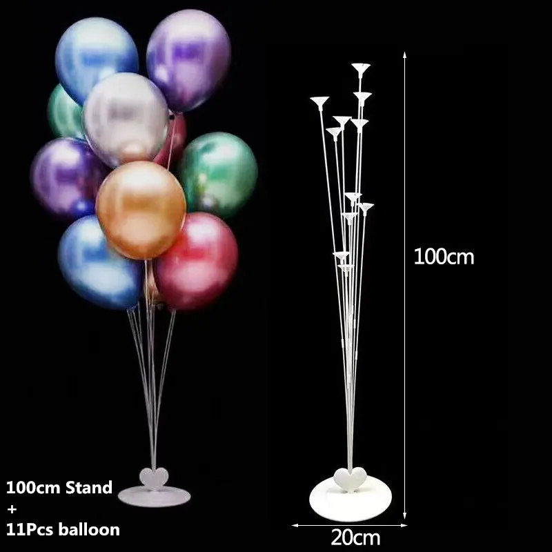 70-100 см 7/11 трубки воздушные шары подставка колонна база наклейки держатель шар аксессуары для свадьбы День рождения детский душ вечерние декор стола - Цвет: A03and 11P Ballon16