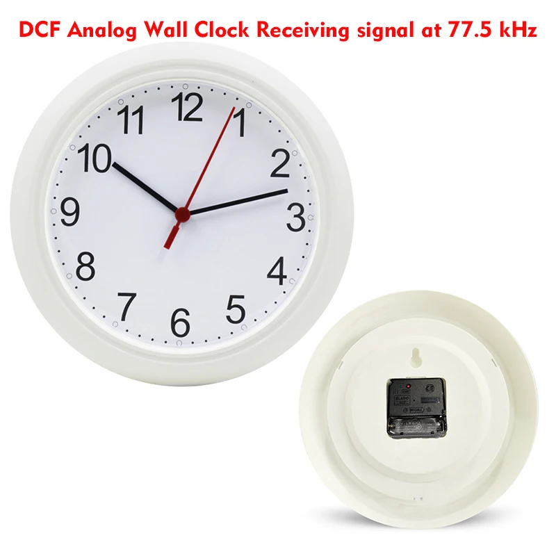

Europe RCC Wall Clock Receiving signal at DCF77.5kHz Dual motor operated Quartz Machine Radio Control 10'inch Clocks Automatical