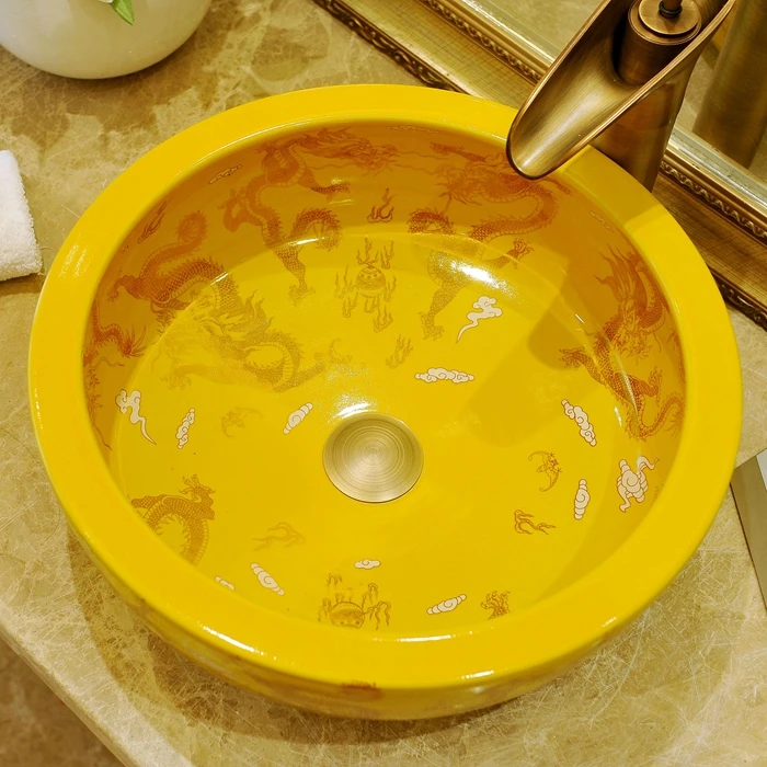 Bathroom Lavabo Ceramic Counter Top Wash Basin Cloakroom Porcelain Vessel Sink bathroom sinks ceramic basin (4)