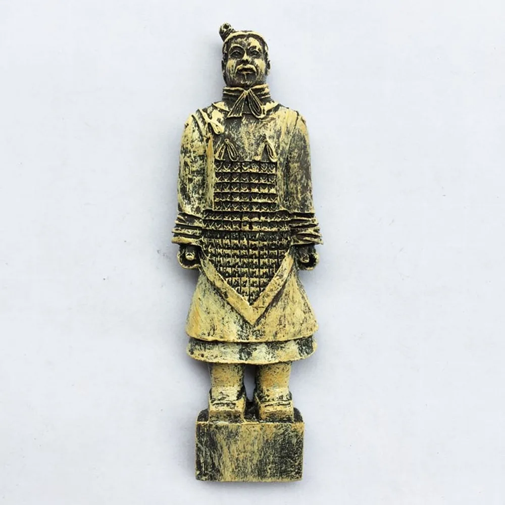 

China Shanxi Xi'an Fridge Magnets 3D Resin Handmade Terracotta Warriors Souvenir Refrigerator Magnetic Sticker Decor