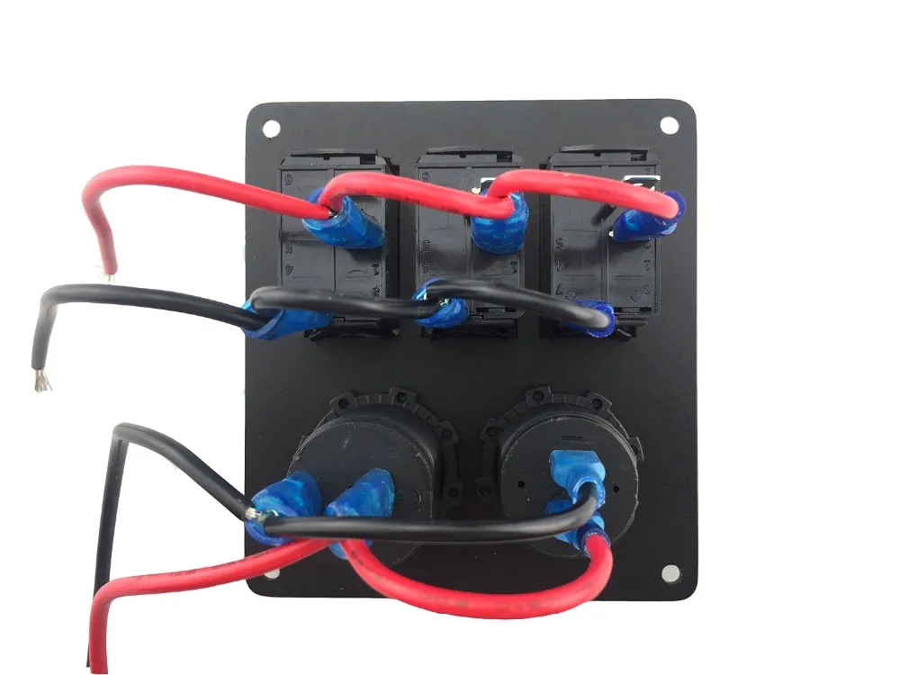 DC12V 24V розетка зарядного устройства с двумя USB портами 3 1 А + вольтметр 12 В