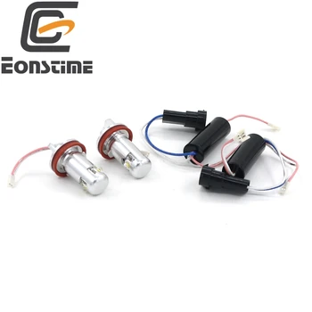 

Eonstime 7000K 12V/24V 2pcs 2LED Angel Eye Halo Light H8 Headlight Bulb for BMW E92 E93 E90 E82 E60 X5 X6 Z4 E70 X5 E71 X6
