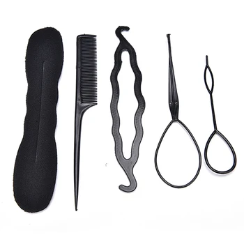 

13pcs/2PCS Twist Bun Comb Pins Clips Sponge Roller Maker Styler For Girl Women DIY Styling Tools Hair Braider Magic