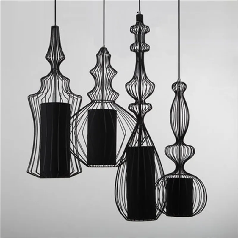 Black-White-4PCS-Set-Fabric-Metal-Iron-Loft-Modern-Pendant-Lamps-Design-Denmark-Rustic-Lighting-for (3)