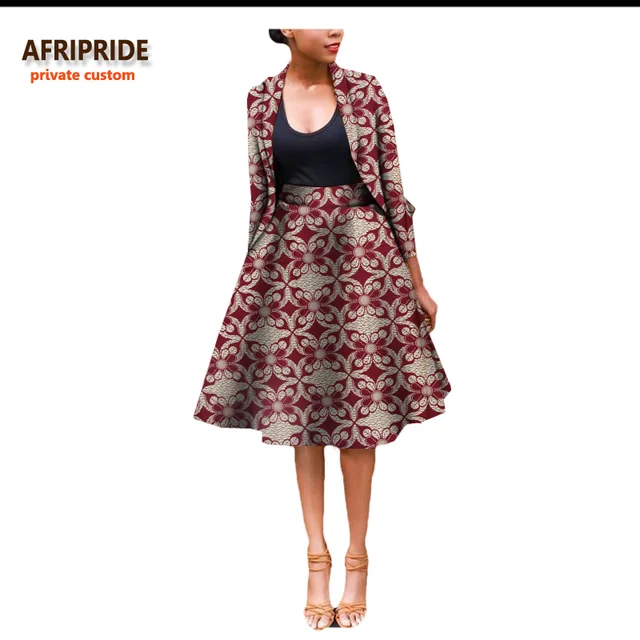Special Price 2018 Fall suit for women AFRIPRIDE african lothing two-pieces suit full sleeves top+ knee-length skirt formal work place A722632 Special Price 2018 Fall suit for women AFRIPRIDE african lothing two-pieces suit full sleeves top+ knee-length skirt formal work place A722632