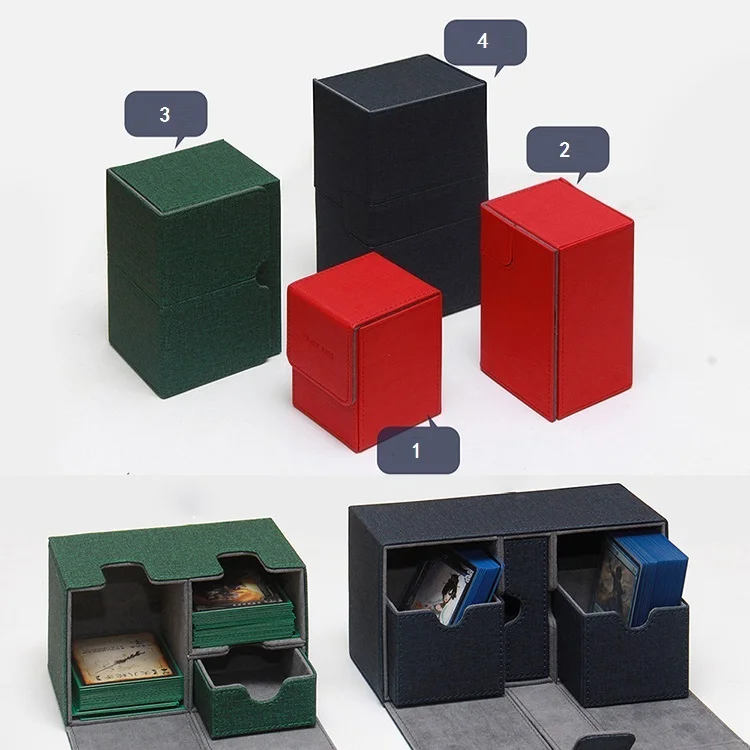 

High Quality PU Leather Card Collection Box For Pokemon Trading Game Cards