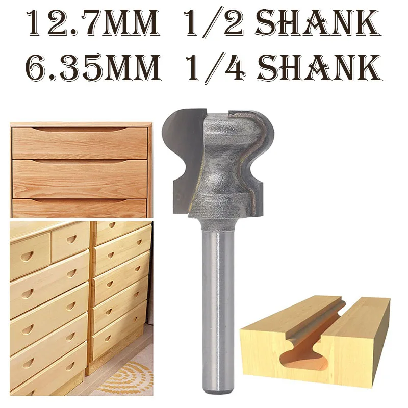 

Wood tool 1/2 1/4 inch Half Round Side Cutter Bit Router Bit 12.7mm/6.35mm Woodworking Panel Cabinet Door Milling Cutter80907