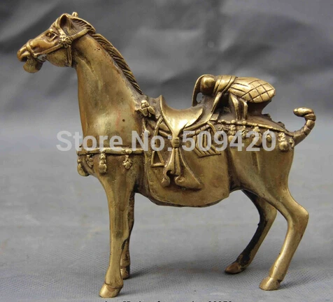 

Chinese Copper Bronze Animal Wealth Sucessful Running Steed Horse cicada Statue