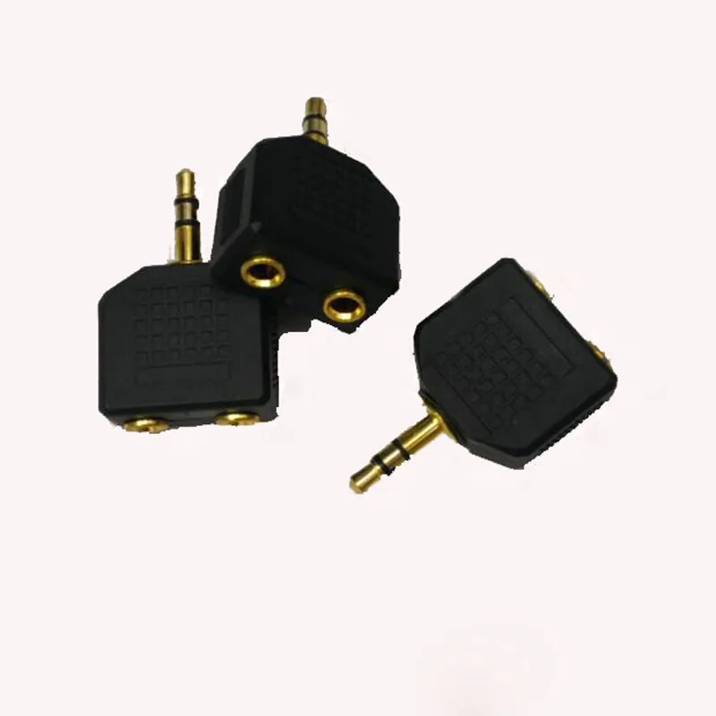 30pcs Jack 3 5mm Connector Plug Headset Couple Jack 3 5 One Point Two Connector Adapter Tee Plug For Headphone Gold plated