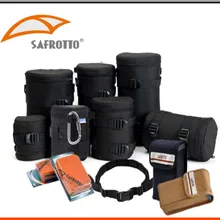 Safrotto Камера объектива сумка фотографических аксессуаров Водонепроницаемый Камера объектив сумка черный противоударный чехол для DSLR Камера