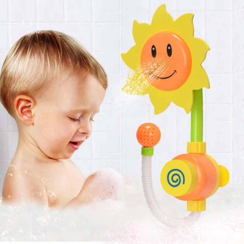 Baby water Bath toys Sunflower Water Shower Spray Bathroom baby toys