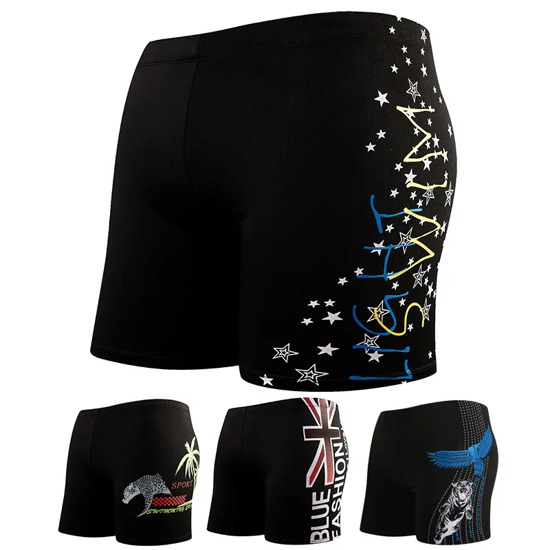 شورت سباحة رجالي السراويل بلون مع متعددة يطبع الشاطئ الملاكمين تصفح أنيق تنفس مرونة الرجال ترتدي