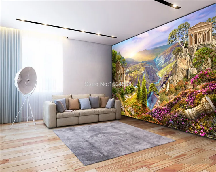 Пользовательские фото обои 3D сад долина пейзаж фотообои природа гостиная спальня обои для стен 3 D Papel де Parede Sala