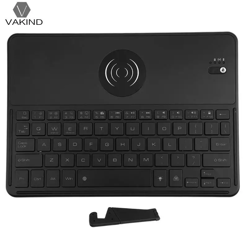

Bluetooth 3.0 Keyboard with QI Wireless Charging Function 7 Color Backlight Teclado Sem Fio Klavye for Tablet PC Mobile Phone