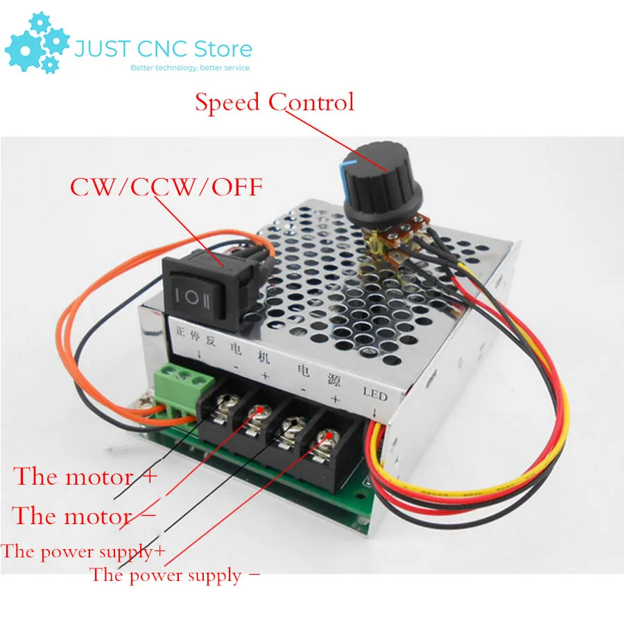 

DC Motor Speed Controller 10-50V 40A Regulator PWM CW CCW Reversible Pulse Driver