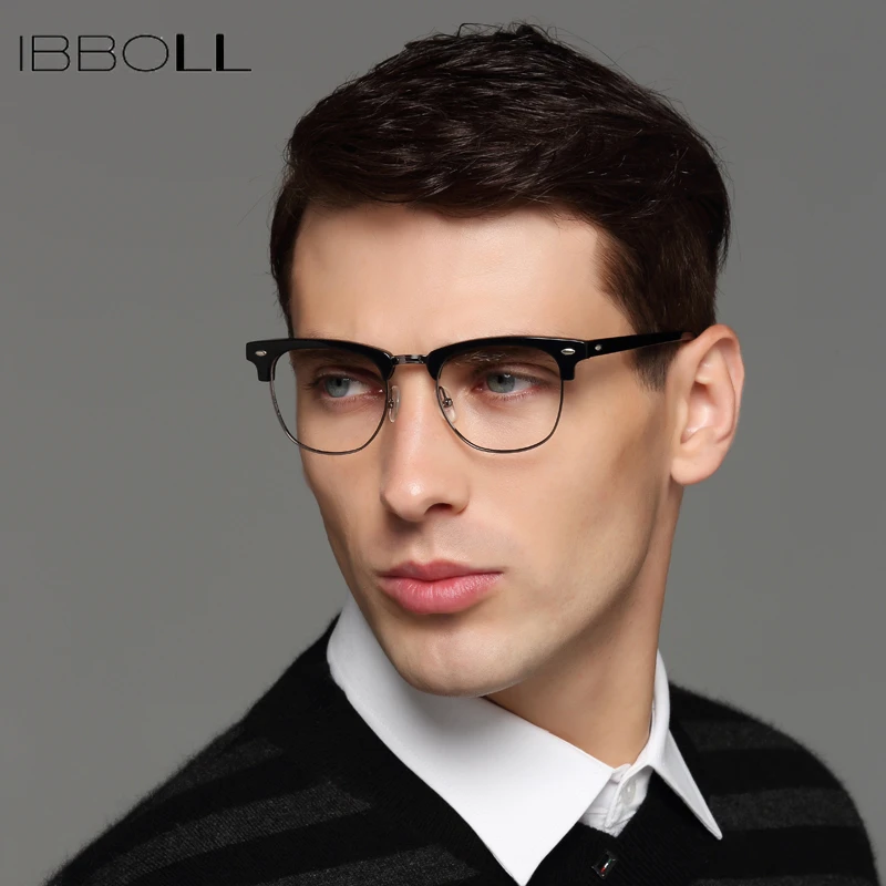Ibboll модные круглые оправы для очков оптические мужские брендовые роскошные