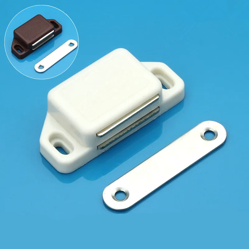 

2pcs M002 Magnetic Touch Nylon Cabinet Catches Door Stop With Screws For Furniture Hardware