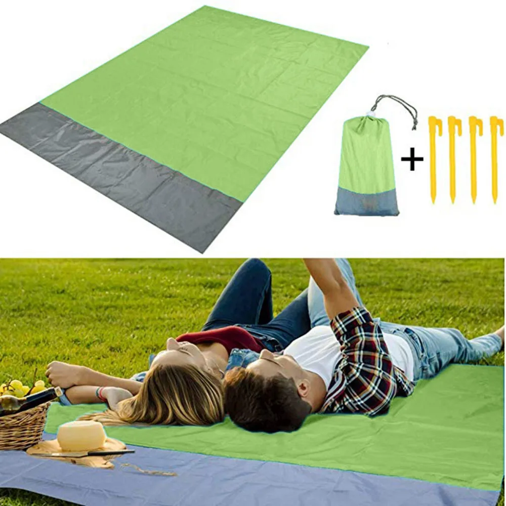 2019 Outdoor camping mat beach mat portable beach waterproof folding pocket beach mat self inflating camping mattress 40J3 (9)
