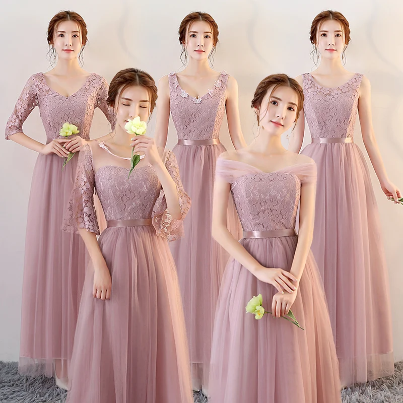

New light grey champone fairy floor length sexy lady girl women princess bridesmaid banquet party ball dress gown