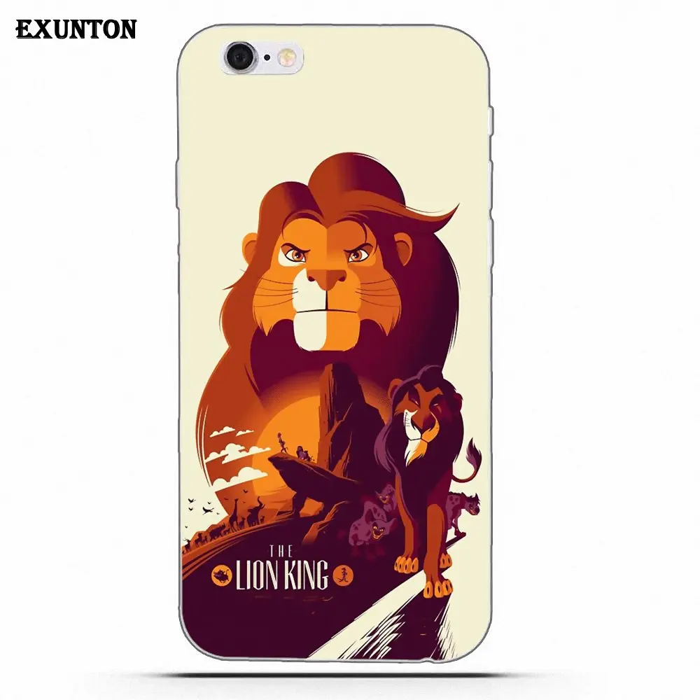 Le Roi Lion для Apple iPhone 4 4S 5 5C SE 6 6S 7 8 Plus X Мягкий ТПУ чехол телефона|Чехлы-накладки| |
